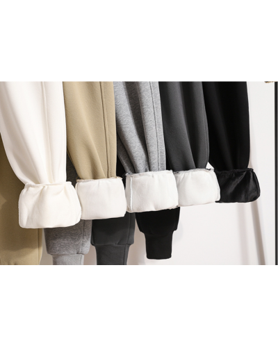 Smile flower logo with warmer material casual pants
