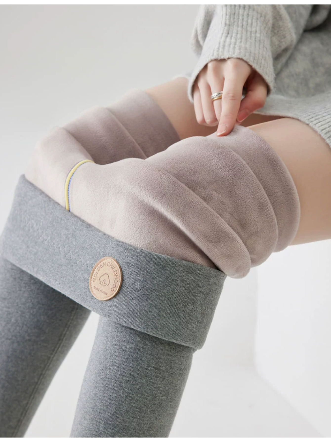 Thickering   Baby Velvet Fleece-Lined Thermal with high waisted warmer Leggings  